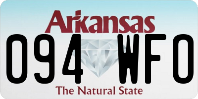 AR license plate 094WFO