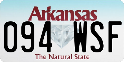 AR license plate 094WSF