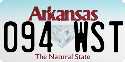 AR license plate 094WST