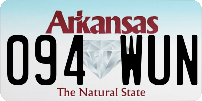 AR license plate 094WUN