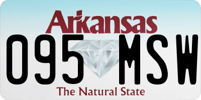 AR license plate 095MSW