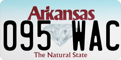 AR license plate 095WAC
