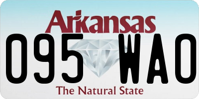 AR license plate 095WAO