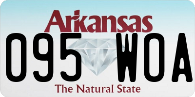 AR license plate 095WOA