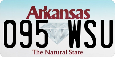 AR license plate 095WSU