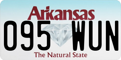 AR license plate 095WUN