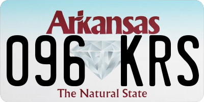 AR license plate 096KRS