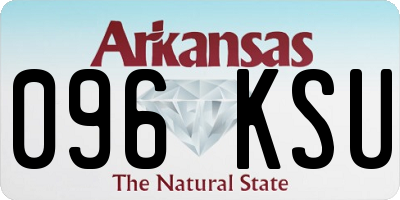 AR license plate 096KSU