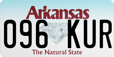 AR license plate 096KUR