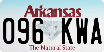 AR license plate 096KWA