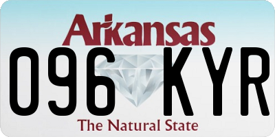 AR license plate 096KYR