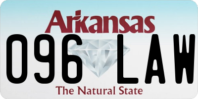 AR license plate 096LAW
