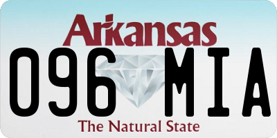 AR license plate 096MIA