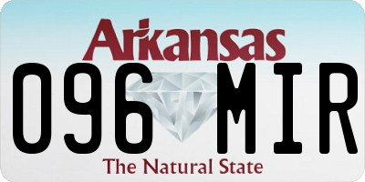 AR license plate 096MIR