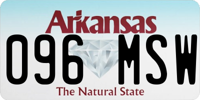 AR license plate 096MSW