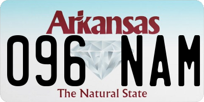 AR license plate 096NAM