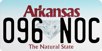 AR license plate 096NOC