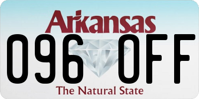 AR license plate 096OFF