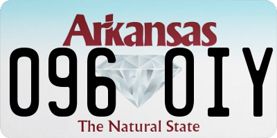 AR license plate 096OIY