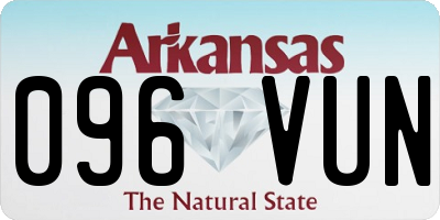 AR license plate 096VUN
