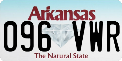 AR license plate 096VWR