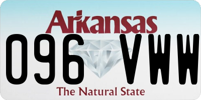 AR license plate 096VWW