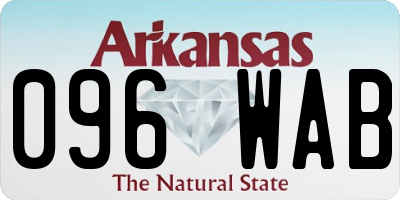 AR license plate 096WAB