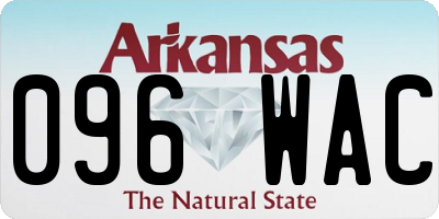 AR license plate 096WAC