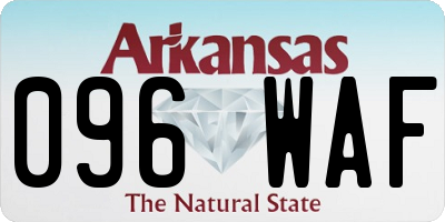 AR license plate 096WAF