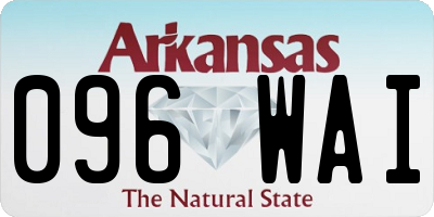 AR license plate 096WAI