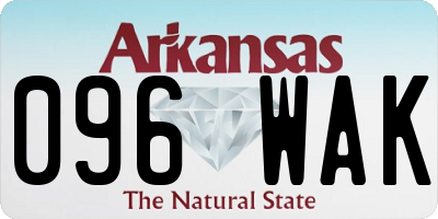 AR license plate 096WAK