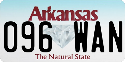 AR license plate 096WAN