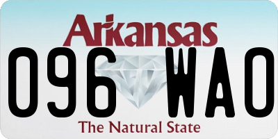 AR license plate 096WAO
