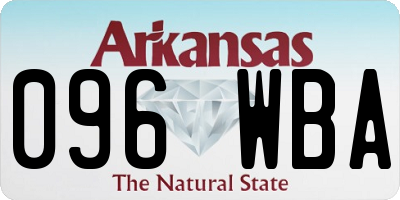 AR license plate 096WBA