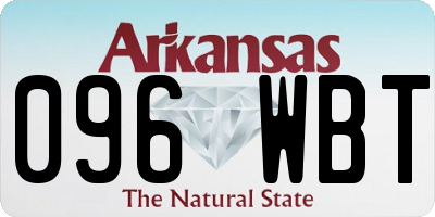AR license plate 096WBT