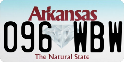 AR license plate 096WBW