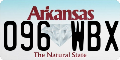 AR license plate 096WBX