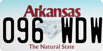 AR license plate 096WDW