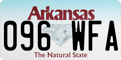AR license plate 096WFA