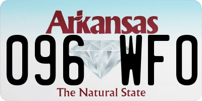 AR license plate 096WFO