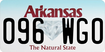 AR license plate 096WGO