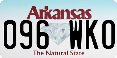 AR license plate 096WKO