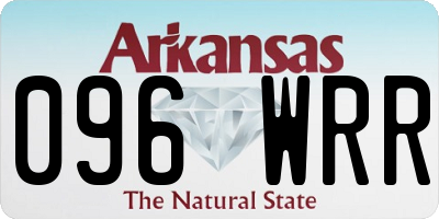 AR license plate 096WRR