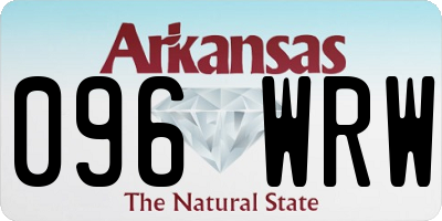 AR license plate 096WRW
