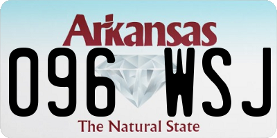 AR license plate 096WSJ