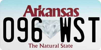 AR license plate 096WST