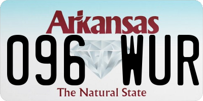 AR license plate 096WUR