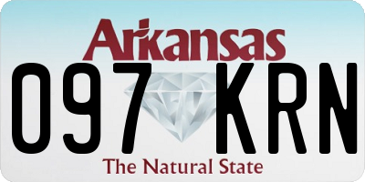 AR license plate 097KRN