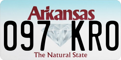 AR license plate 097KRO