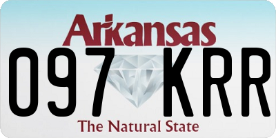 AR license plate 097KRR